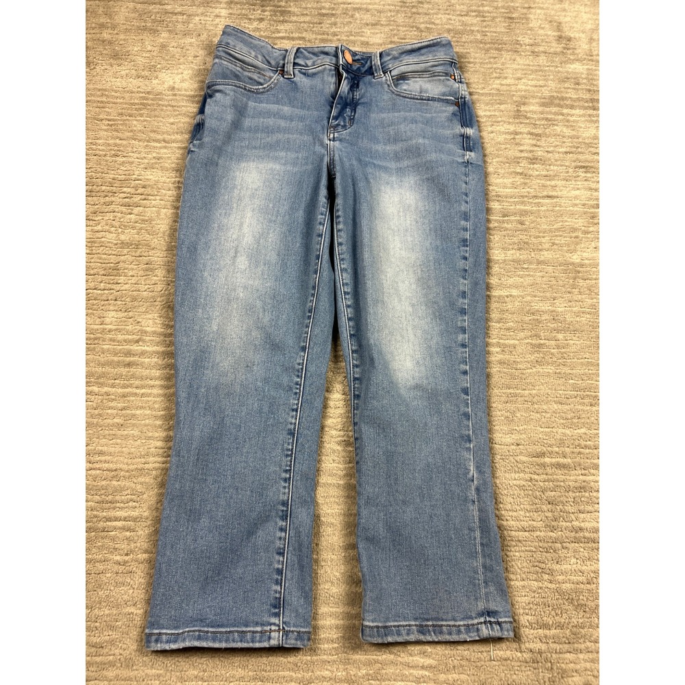 Maurices Everflex Jeans Womens 4 Blue High Rise Crop Original Fit Stretch‎ Denim